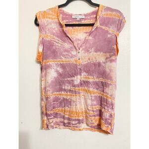 Young Fabulous & Broke Pink and Orange Tank Top